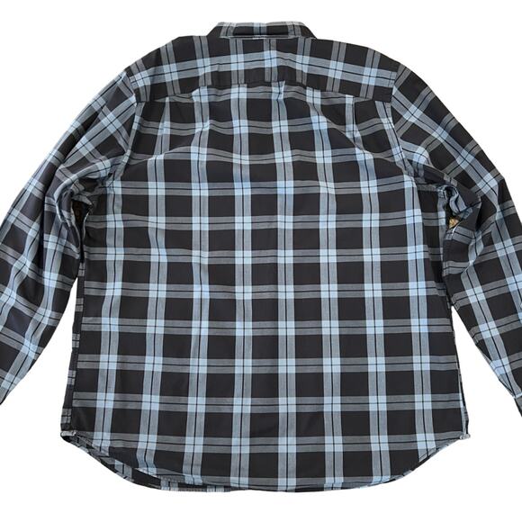 Gap Men’s Navy Blue Plaid Button Down Long Sleeve Cotton Shirt - SIZE XXXL - Picture 3 of 7